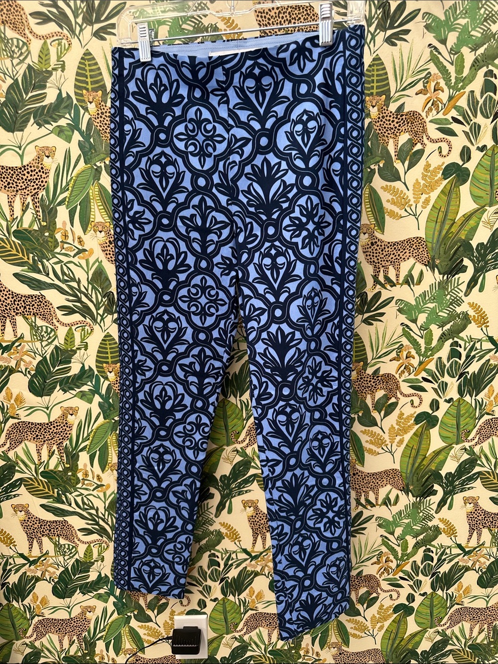 Gretchen Scott Blue and Navy Medallion Print Pants